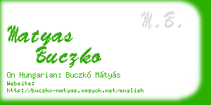 matyas buczko business card